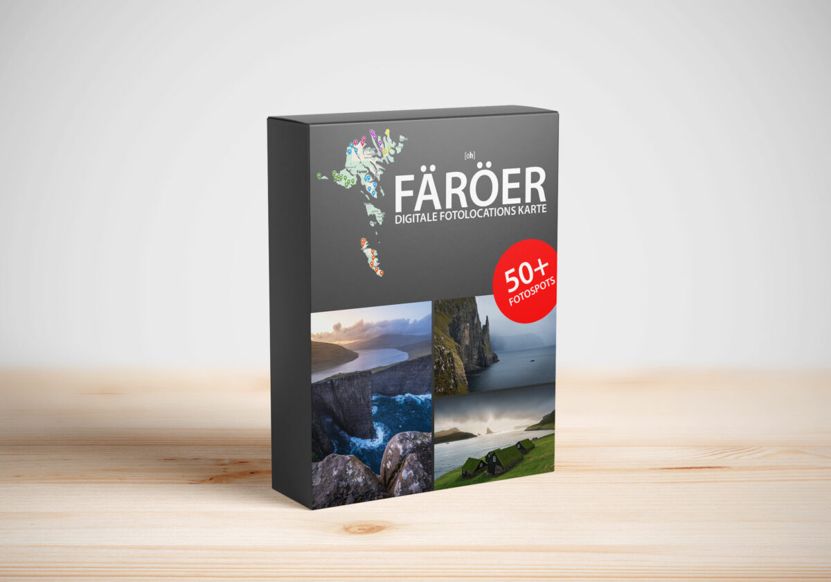 Färöer Karte - 50+ Fotospots Karte